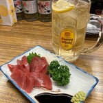 立呑み処 入部酒店 - 角ハイと本マグロ