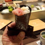 鮨処 多田 - 多田名物 爆裂葱とろ手巻き