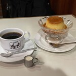 スマート珈琲店 - 自家製プリンとコーヒーのセット
