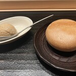 寺子屋 すし匠 - 自家製きな粉のアイスと最中入りきな粉のアイス