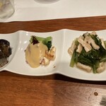 祇園 蕪屋 - おまかせおばんざい3種　左のニシンがとても美味しかった