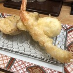 博多天ぷら やまや - 海老・半熟卵・豚ロース