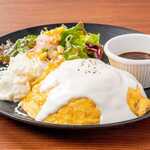 Melty cheese omelet rice ~Demiglace sauce~