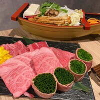 黄金出汁しゃぶと江戸前寿司 肉のあさつ 梅田お初天神店 - 