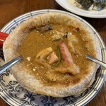 らっきょ - 牡蠣と白菜のミルク風パイ包みスープカレー（５辛、玄米ブレンド50g）《準備完了》