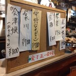 よしむら - 隣席の福島市から来た客用に見せられた日本酒