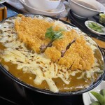 そば処 栄久庵 - チーズカツカレーうどん大盛り¥1600