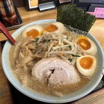 めん王  - No.1味噌ラーメン　味付煮玉子　のり8枚