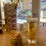 蒲田焼肉東京BeeN - 生キムチ、ビール