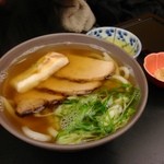 道頓堀 今井 本店 - 焼豚ウドン、カチン入り。