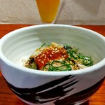 灼味噌らーめん 八堂八 - アブラボウズの味噌漬焼 土鍋炊き飯 いくら乗せ