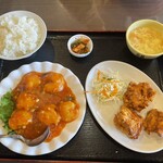 恒豐館 - エビチリ定食