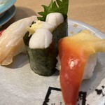 回転寿司 鮮 - 貝3点盛り