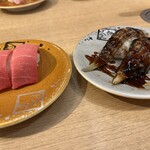 回転寿司 鮮 - 中トロ　焼き穴子