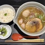 麺処 銀笹 - ■白醤油ラーメン味玉¥1,080
            ■半鯛飯¥250