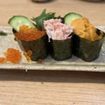 回転寿司 鮮 - 北海3点盛り