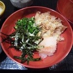 萬寿庵 - わりご定番の薬味がたっぷり添えられています