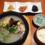 韓国料理 水刺齋 - ランチの参鶏湯(ハーフ)