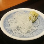 樹庵 - 薬味葱&山葵