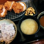 農村料理の店 もくもく - 厚切りヒレとんかつ膳