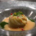 IZA - 金目鯛と白子の白菜包みアップ