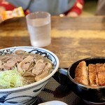 といや - 肉そば（冷）とミニカツ丼1,250円