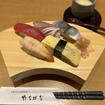 Sushidainingutachibana - 「セレクトランチB」にぎりと麺のセット
