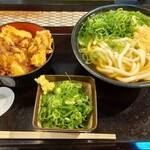 香の川製麺 - 鶏天丼かけうどんセット800円