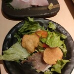 全席個室 居酒屋 九州和食 八州 - サラダ、刺身