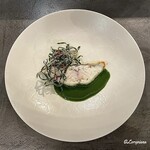 カーサ・デル・チーボ - 鱸のアッローストを菊菜ソース
