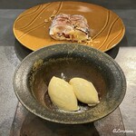 カーサ・デル・チーボ - 紅玉のゴルゴンゾーラ風味トルタディメーラとバニラジェラート
