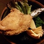 貯水池 鳥山 - モモから揚げ御膳に付くモモ