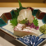 新ばし 星野 - 淡路産真鯛のお造り