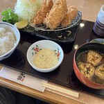 かつ勢本店 - 大粒カキフライ膳