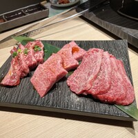 炭火和牛焼肉もうもう亭 広小路店 - 本日の厳選肉3品（ハラミ、ハネシタ、イチボ）