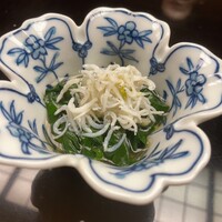 うなぎ割烹 大江戸 - ちぢみ菠薐草お浸し