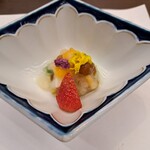 湯けむりの里 柏屋 - 夕食→おろしの酢の物