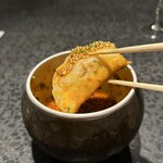 イチリン ハナレ - ★よだれ鶏のタレに餃子をつけて