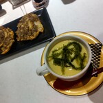 琉球回転寿司 海來 - 県産もずく天ぷら＆茶碗蒸し