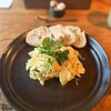Restaurant De Mark - 料理写真:①ハーブ入りスクランブルエッグ12€