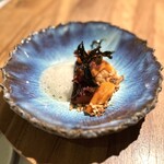 De Kromme Watergang - ⑪鶏皮と乾燥スモークニンジン