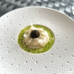 Restaurant Parkheuvel - ③ホタテカルパッチョ 大根とライム グレープフルーツとジンジャービール インペリアルキャビア