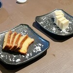 Merouya Den - 酒粕パウンドケーキ、酒粕レアチーズケーキ