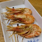 独酌　三四郎 - 【2023年08月】エビの塩焼き＠750円。