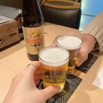 Shibuya Fugu Tatsu - まずは一番搾りで乾杯！東京の乾いた空気には冬でも冷たいビールが美味しいですね✩.*˚