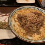 丸亀製麺 - 肉がさね玉子あんかけ