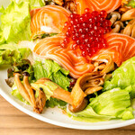 Smoked salmon and Kinoko Caesar salad