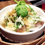 彩華 - 真鯛のせいろ蒸し　ネギソース