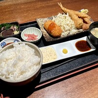 和えに - ミックスフライとお刺身御膳