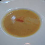 カフェ・ラ・ファミーユ - セットのスープ（ニンジンとカボチャ）